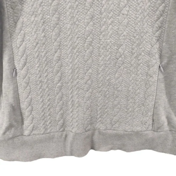 ORVIS Quarter-Zip Jacquard-knit Sweatshirt in Light Gray Size Small - Picture 7 of 11